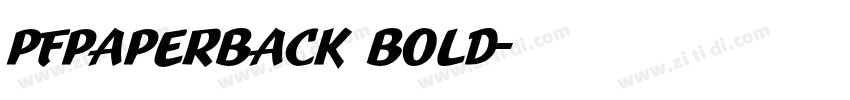 PFPaperback Bold字体转换